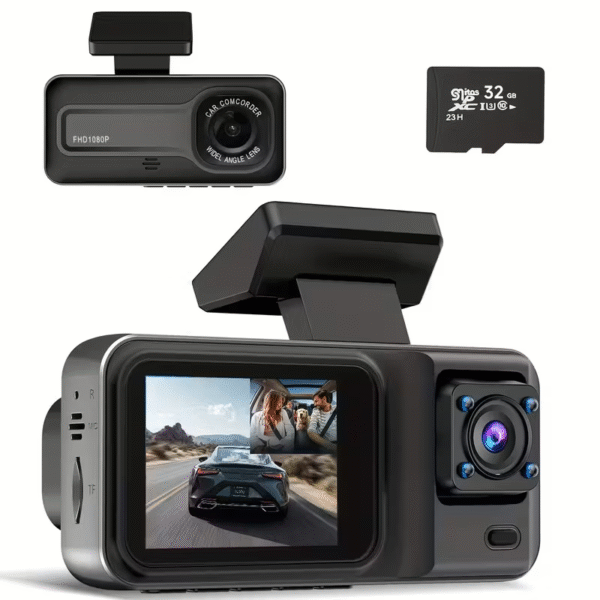 Dashcam Doppia Lente 1080P+720P con Visione Notturna